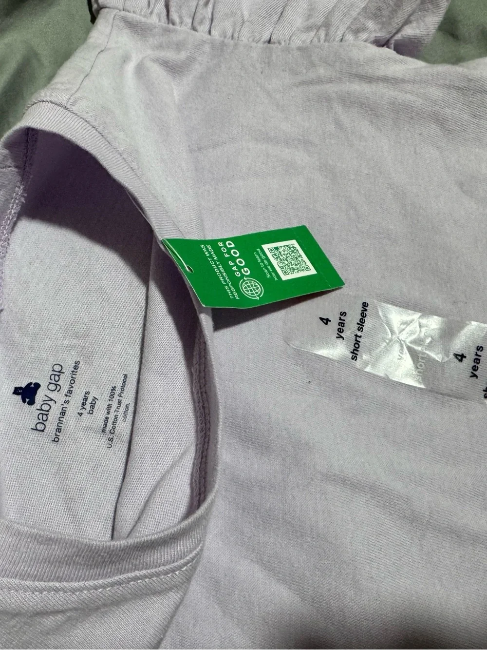 GAP Baby Gap Short Sleeve T-Shirt in Light Lavender